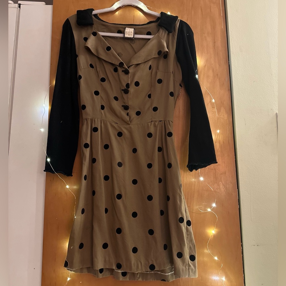 Kenworthy Martha’s Vineyard Polka Dot Dress 🤎🖤